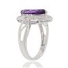 Image 2 : 2.39 ctw Amethyst and 0.24 ctw Topaz Silver Ring