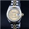 Image 1 : Rolex Ladies 2T Champagne Roman Fluted Wristwatch 26MM