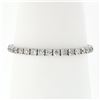 Image 1 : 18k White Gold 12.21 ctw 37 Round Large Diamond Line Tennis Statement Bracelet