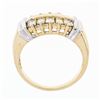 Image 8 : Modern 14k TT Gold 1.10 ctw Princess Cut Diamond 7.40mm Wide Dual Row Band Ring