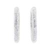 Image 1 : 5.30 ctw Diamond Hoop Earrings - 14KT White Gold