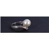 Image 2 : Platinum South Sea Pearl & Diamond Ring