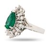 Image 2 : 3.48 ctw Emerald and 1.67 ctw Diamond 14K White Gold Ring