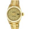 Image 2 : Rolex Ladies Quickset 18K Yellow Gold Champagne Index Datejust President Wristwa