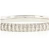 Image 3 : Vintage 14K White Gold Etched Textured Faceted 6.5" Open Slip On Bangle Bracelet