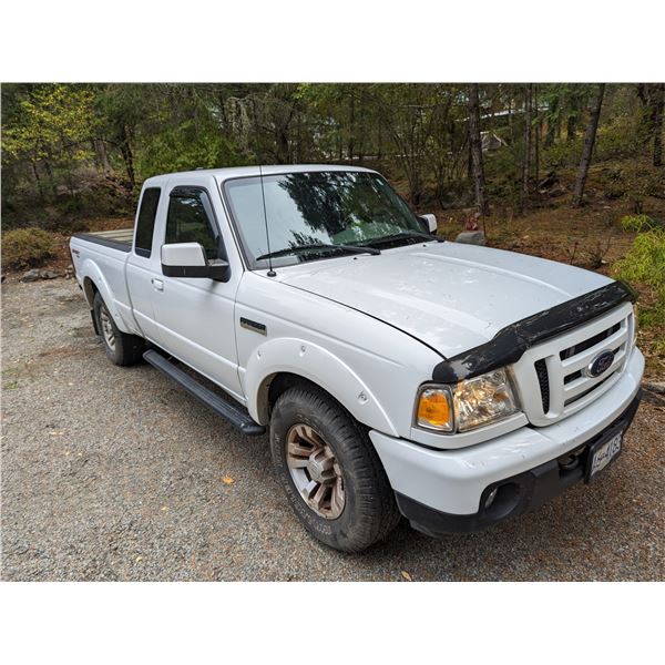 *OS* 2011 FORD RANGER SPORT, 4X4 EXTENDED CAB, 2DR PICKUP, WHITE, VIN 1FTLR4FE7BPA82381,