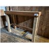 Image 1 : WOODEN STAND/WORK BENCH (46" X 62" X 23") REQUIRES REINFORCING PLUS 6 WOODEN SHELVES (8' X 25.5")