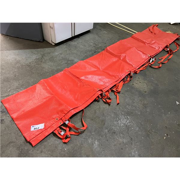 MESH TARP WITH ATTACHED TIE-DOWNS APPROX. 11' X 8'