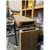 Image 3 : HEAVY DUTY CUTTING TABLE THAT CAN BE EXTENDED TO APPROX. 14' - SAW IN PHOTO NOT INCLUDED