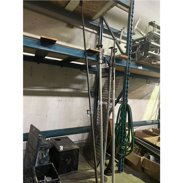 GROUP LOT - 3 X ADJUSTABLE LOAD SPACE BARS  & ONE 126  LONG CLAMP