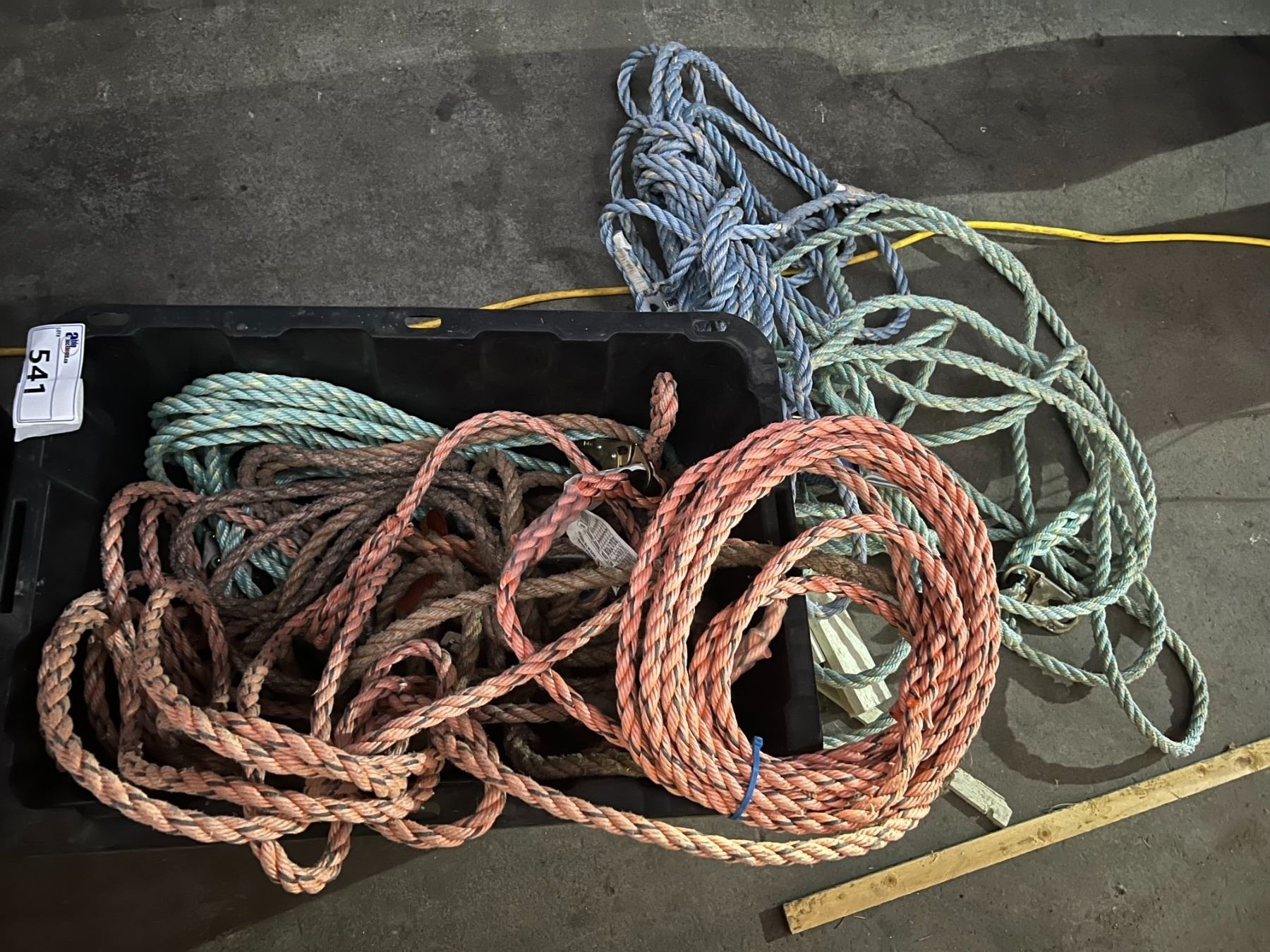 Other Rope 2 LARGE TOTES OF ASSORTED SAFETY ROPES & OTHER SAFETY TYPE EQUIPMENT ...