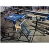 Image 1 : GROUP LOT OF FOLDING TABLE SAW STAND WITH 3 RUN OFF ROLLERS