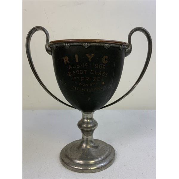 ANTIQUE 1909 YACHT CLUB REGATTA 18 FOOT CLASS WINNERS TROPHY