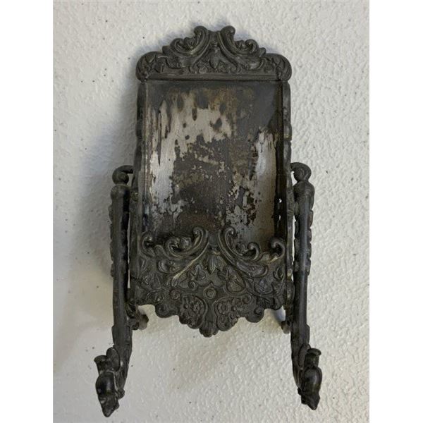 ANTIQUE WILCOX SILVER PLATED CALLING CARD DESK TOP HOLDER