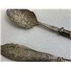Image 2 : ANTIQUE SILVER ENGRAVED SERVING UTENSILS