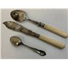 Image 4 : ANTIQUE SILVER ENGRAVED SERVING UTENSILS