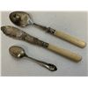 Image 6 : ANTIQUE SILVER ENGRAVED SERVING UTENSILS