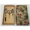 Image 4 : ANTIQUE STERLING SILVER MANICURE SET WITH ORIGINAL BOX