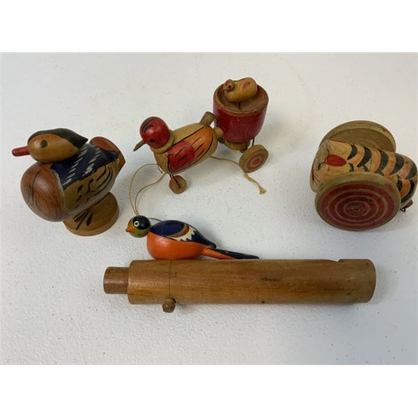 ANTIQUE WOOD DECORATING TOYS