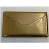 Image 2 : VINTAGE BRASS CIGARETTE CASE MADE LIKE AN LETTER ENVELOPE 1939 DATE ON THE STAMP