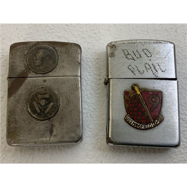 VINTAGE USA MILITARY LIGHTERS ZIPPO AND MARKSMAN