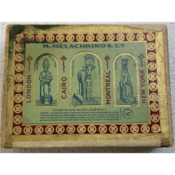 ANTIQUE M.MELACHRINO & CO. EGYPTIAN CIGARETTES BOX