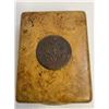 Image 1 : ANTIQUE RUSSIAN KARELIAN BIRCH CIGARETTE CASE DECORATED WITH COINS OF CATHERINE THE GREAT