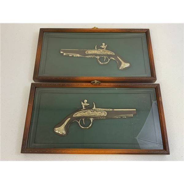 EARLY GUNS WALL DISPLAY ART PAIR OF 2