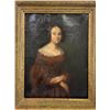 Image 1 : RUSSIA 19th CENTURY ANTIQUE OIL ON CANVAS PAINTING OF A NOBLE WOMAN