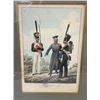 Image 2 : IMPERIAL RUSSIAN MILITARY UNIFORMS ANTIQUE COLOR FRAMED ENGRAVINGS