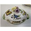 Image 3 : VINTAGE HUNGARIAN HEREND PORCELAIN "BUTTERFLIES" SOUP BOWL AND DISH