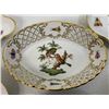 Image 2 : VINTAGE HUNGARIAN HEREND PORCELAIN "ROTHSCHILD BIRD" PLATES DISHES LOT OF 7