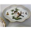 Image 3 : VINTAGE HUNGARIAN HEREND PORCELAIN "ROTHSCHILD BIRD" PLATES DISHES LOT OF 7