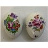Image 1 : VINTAGE HUNGARIAN HEREND PORCELAIN FLORAL 3" EGG BOX LOT OF 2