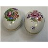 Image 5 : VINTAGE HUNGARIAN HEREND PORCELAIN FLORAL 3" EGG BOX LOT OF 2