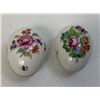 Image 6 : VINTAGE HUNGARIAN HEREND PORCELAIN FLORAL 3" EGG BOX LOT OF 2