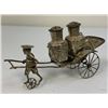 Image 2 : VINTAGE HONK KONG STERLING SILVER SALT AND PEPPER SHAKERS RICKSHAW