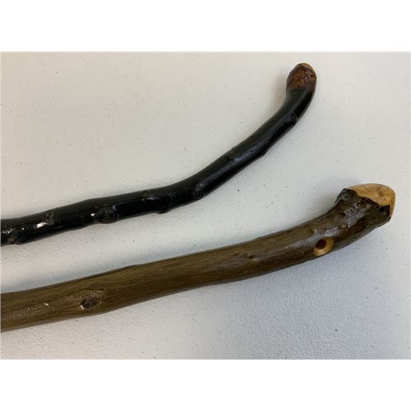 VINTAGE GERMAN BLACK FOREST STYLE  WALKING STICKS