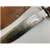 Image 3 : VINTAGE ARKANSAS TOOTHPICK HUNTING BOWIE KNIFE WITH LEATHER SHEET