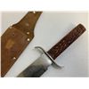 Image 5 : VINTAGE ARKANSAS TOOTHPICK HUNTING BOWIE KNIFE WITH LEATHER SHEET
