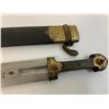 Image 2 : ANTIQUE RUSSIAN COSSACK CAUCASIAN KINJAL DAGGER GOLD ZARNISH DECORATED