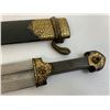 Image 4 : ANTIQUE RUSSIAN COSSACK CAUCASIAN KINJAL DAGGER GOLD ZARNISH DECORATED