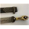 Image 2 : ANTIQUE RUSSIAN COSSACK CAUCASIAN KINJAL DAGGER 84 SILVER DECORATED