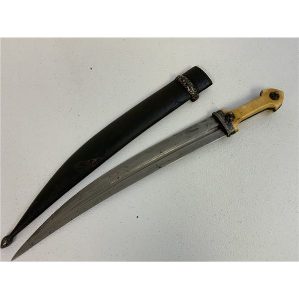 ANTIQUE RUSSIAN COSSACK CAUCASIAN BEBUT KINJAL DAGGER 84 SILVER GUZUNOV