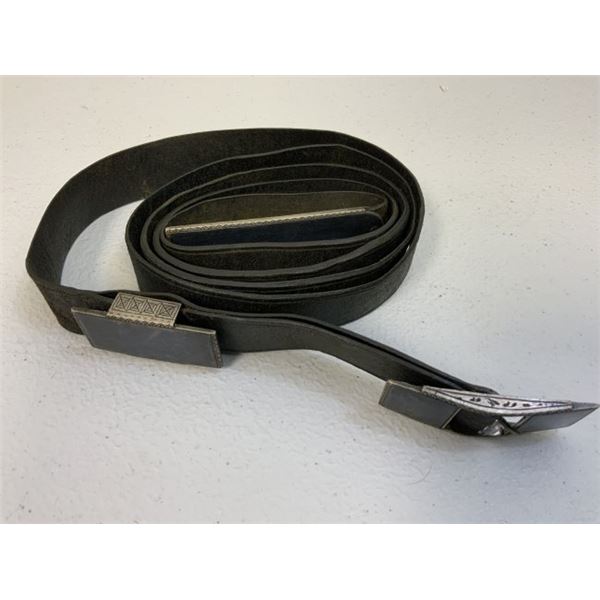 ANTIQUE RUSSIAN COSSACK CAUCASIAN SILVER DECORATED BELT