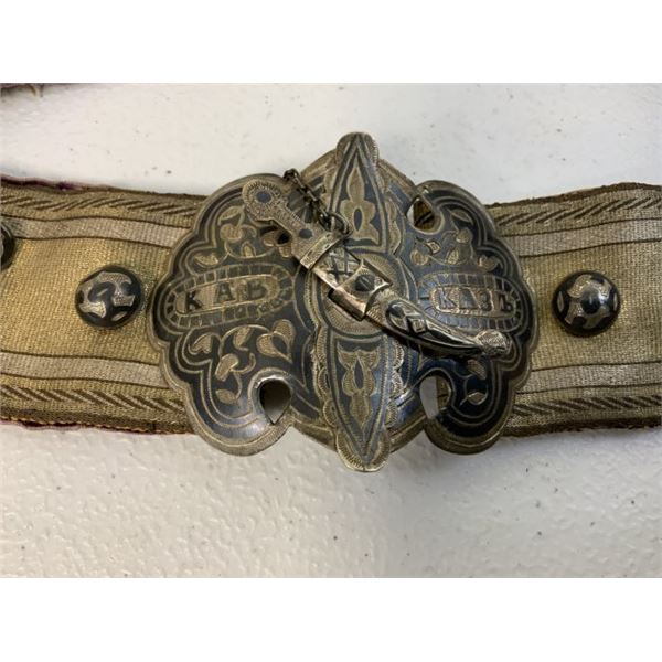 IMPERIAL RUSSIA GEORGIA SILVER DECORATED FEMALE BELT