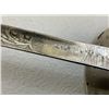 Image 10 : ANTIQUE BRITISH ORNATE STEEL FORMAL DRESS COURT SWORD WITH ETCHED BLADE
