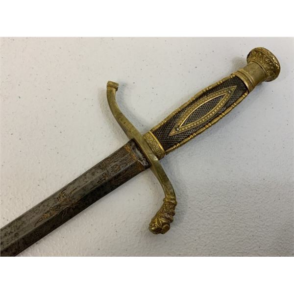BEAUTIFUL ANTIQUE FRENCH DAGGER MADE FROM NAPOLEONIC GENERAL SWORD