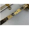 Image 8 : IMPERIAL GERMANY MINIATURE PRESENTATION SWORD WITH ENGRAVED GILDED BLADE
