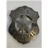 Image 1 : VINTAGE OBSOLETE US MARSHAL SILVER BADGE